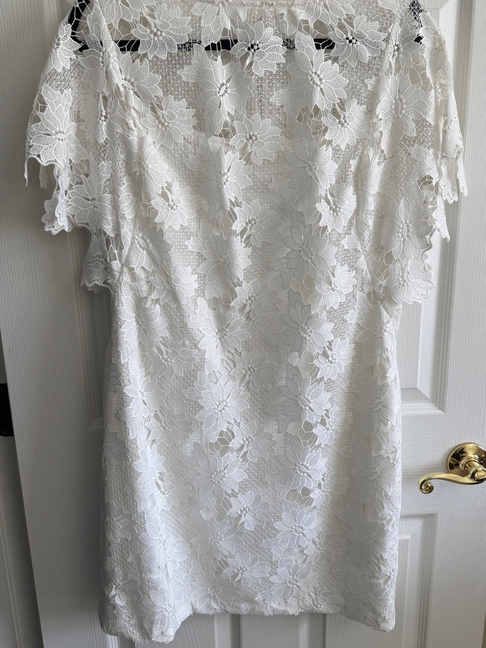 NWT Lauren Ralph Lauren White Floral Lace Shift Dress 12